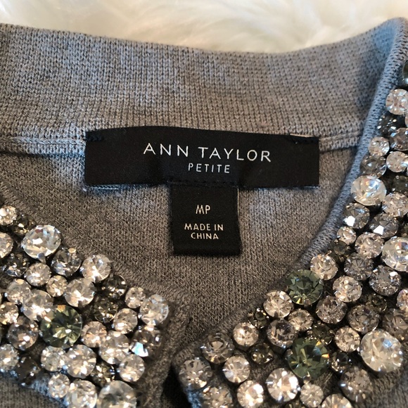 Ann Taylor Rhinestone Cardigan READ DESCRIPTION - Picture 3 of 11